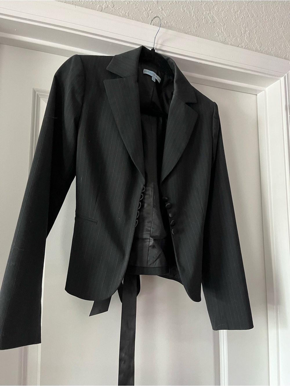 Antonio Melani Black Pinstripe Women's Blazer